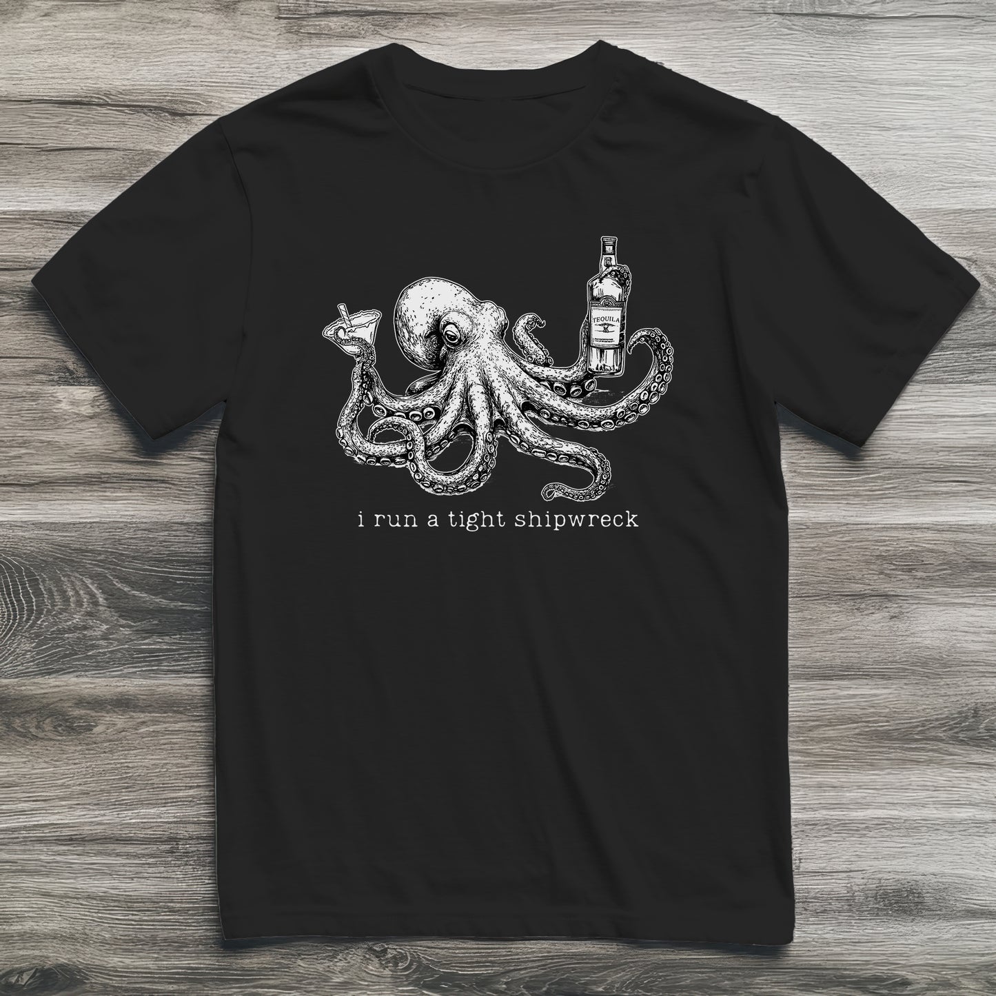 Tight Shipwreck Octopus T-Shirt