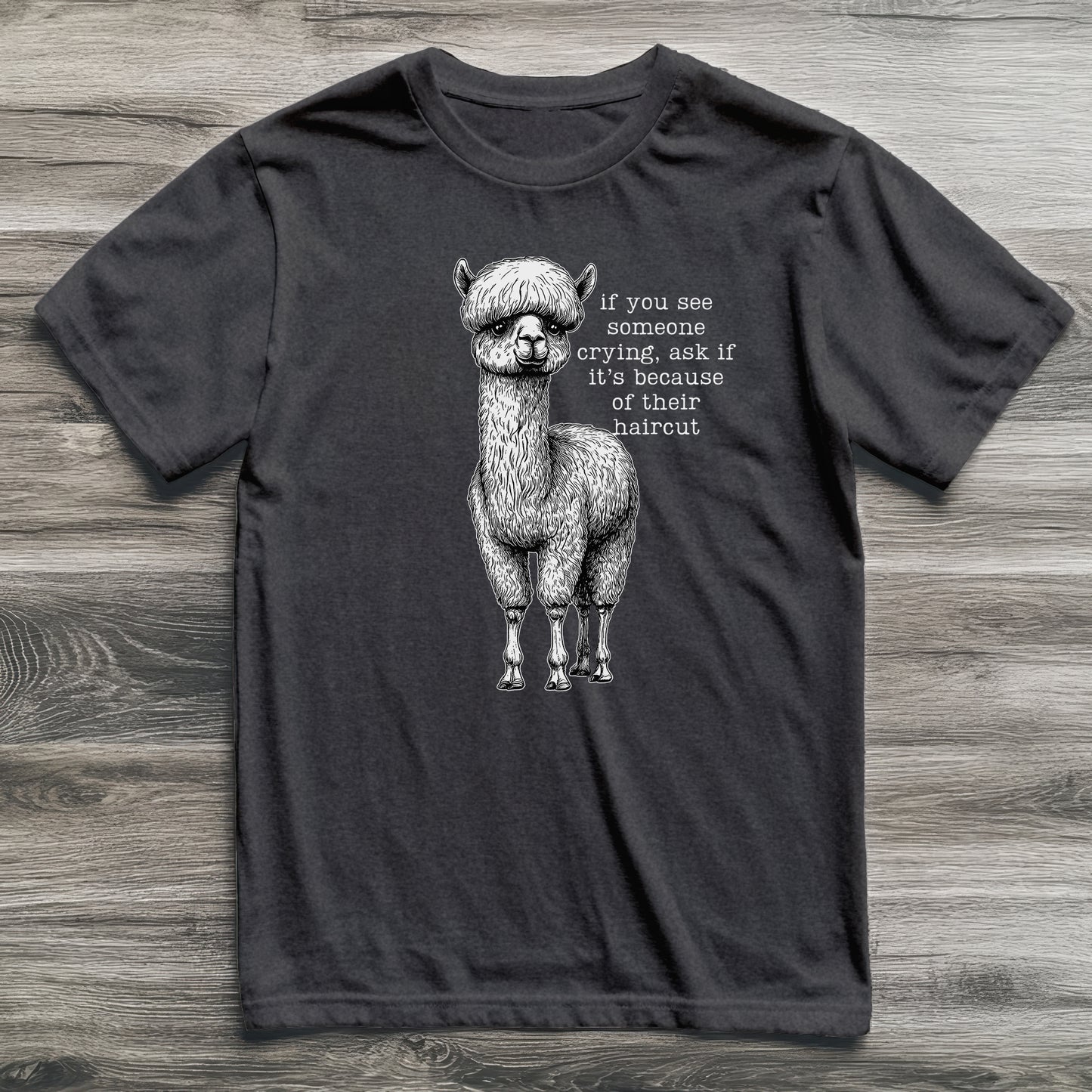 Bad Haircut Llama T-Shirt