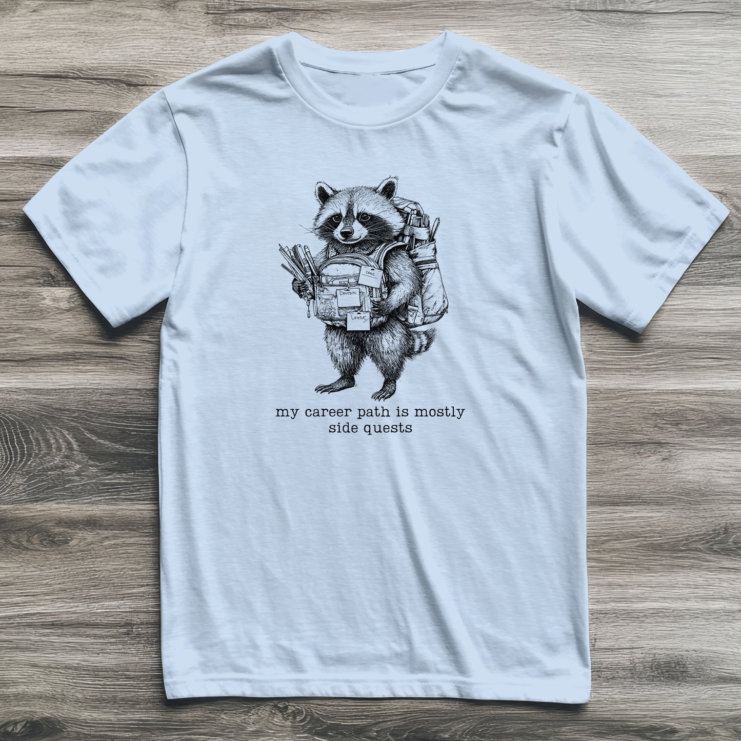 Side Quests Raccoon T-Shirt