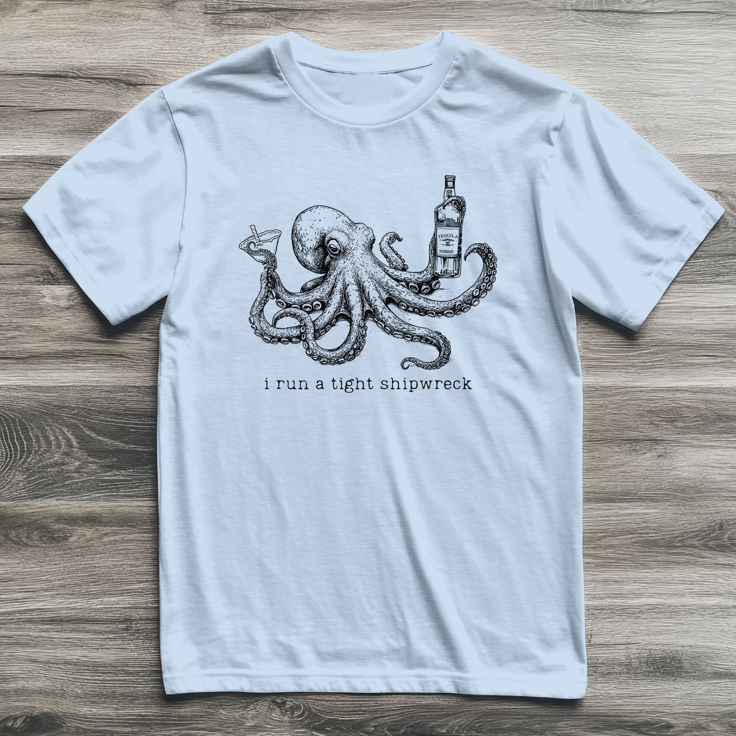 Tight Shipwreck Octopus T-Shirt