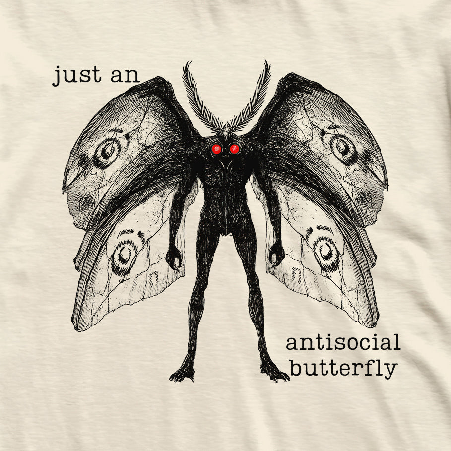 Mothman Antisocial Butterfly Cryptid T-Shirt
