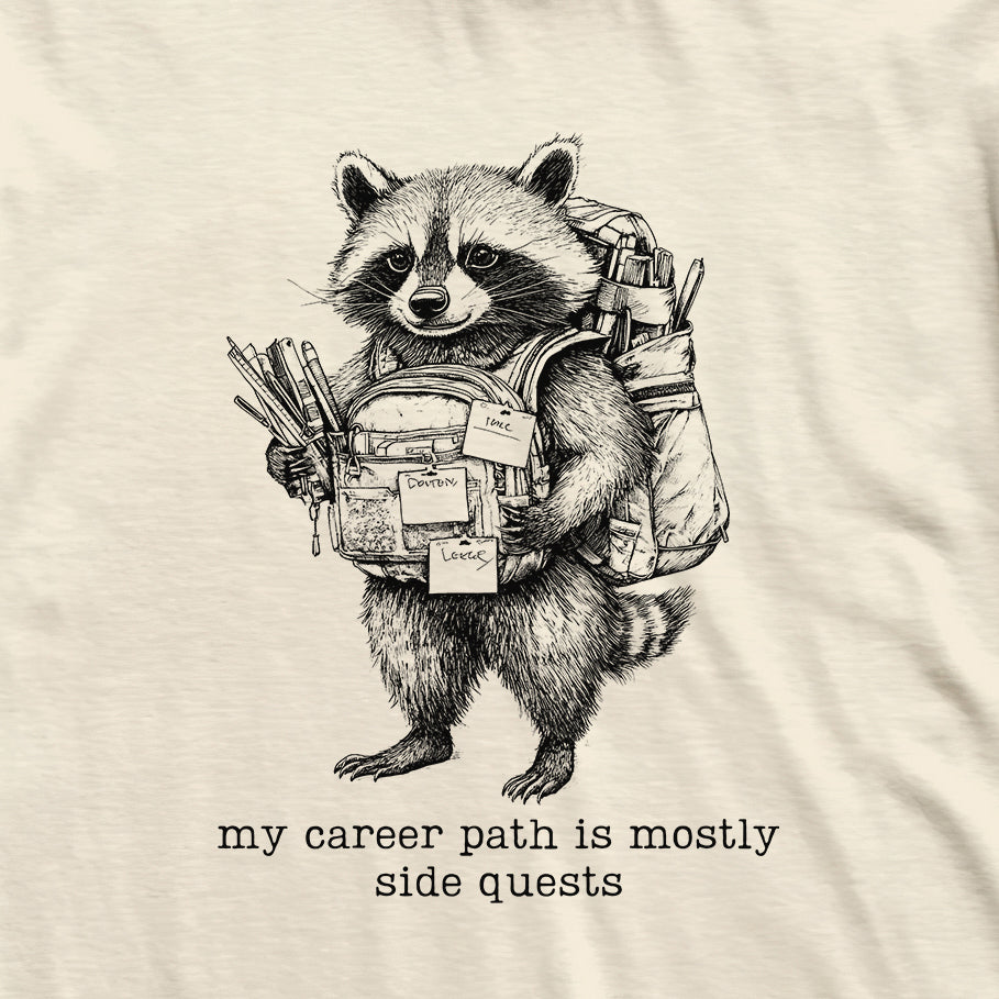 Side Quests Raccoon T-Shirt