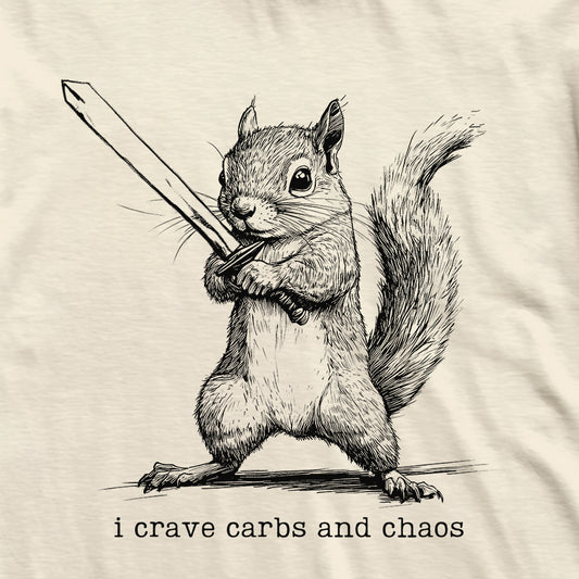 Carbs And Chaos Squirrel T-Shirt