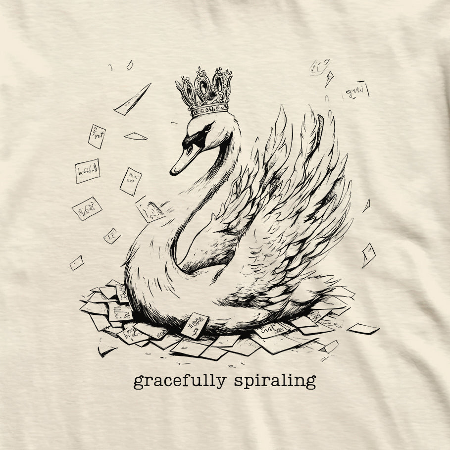 Gracefully Spiraling Swan T-Shirt