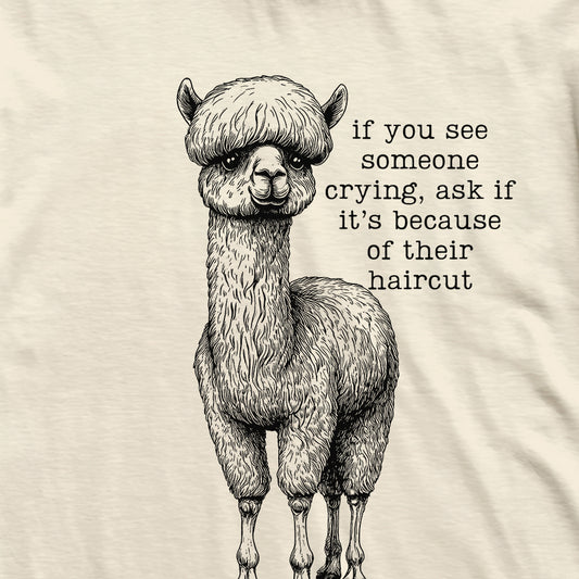 Bad Haircut Llama T-Shirt