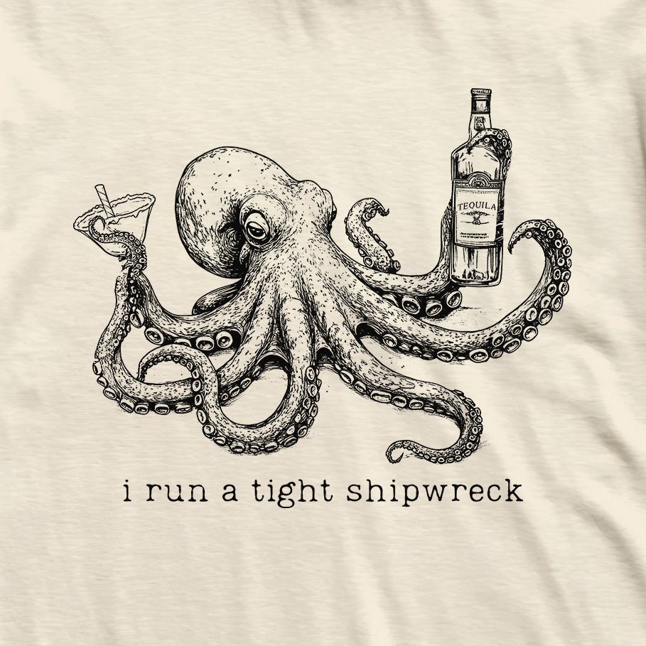 Tight Shipwreck Octopus T-Shirt