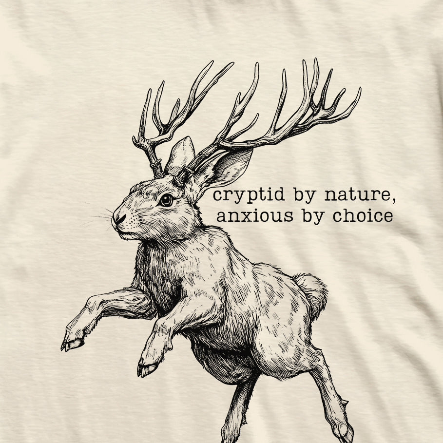 Jackalope Anxious By Choice Cryptid T-Shirt