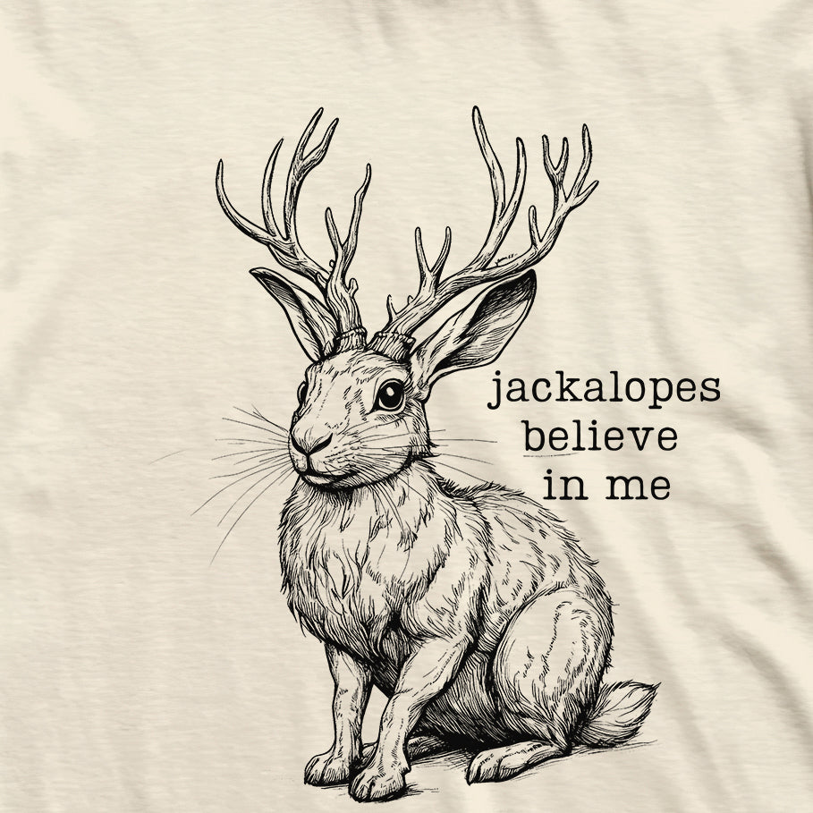 Jackalope Believes In Me Cryptid T-Shirt