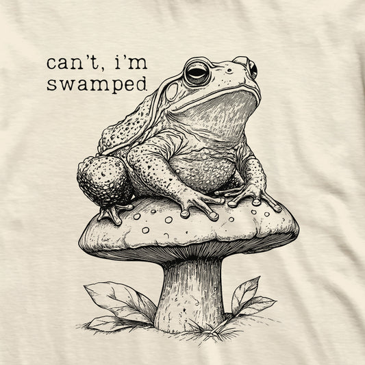 Can't I'm Swamped Toad T-Shirt