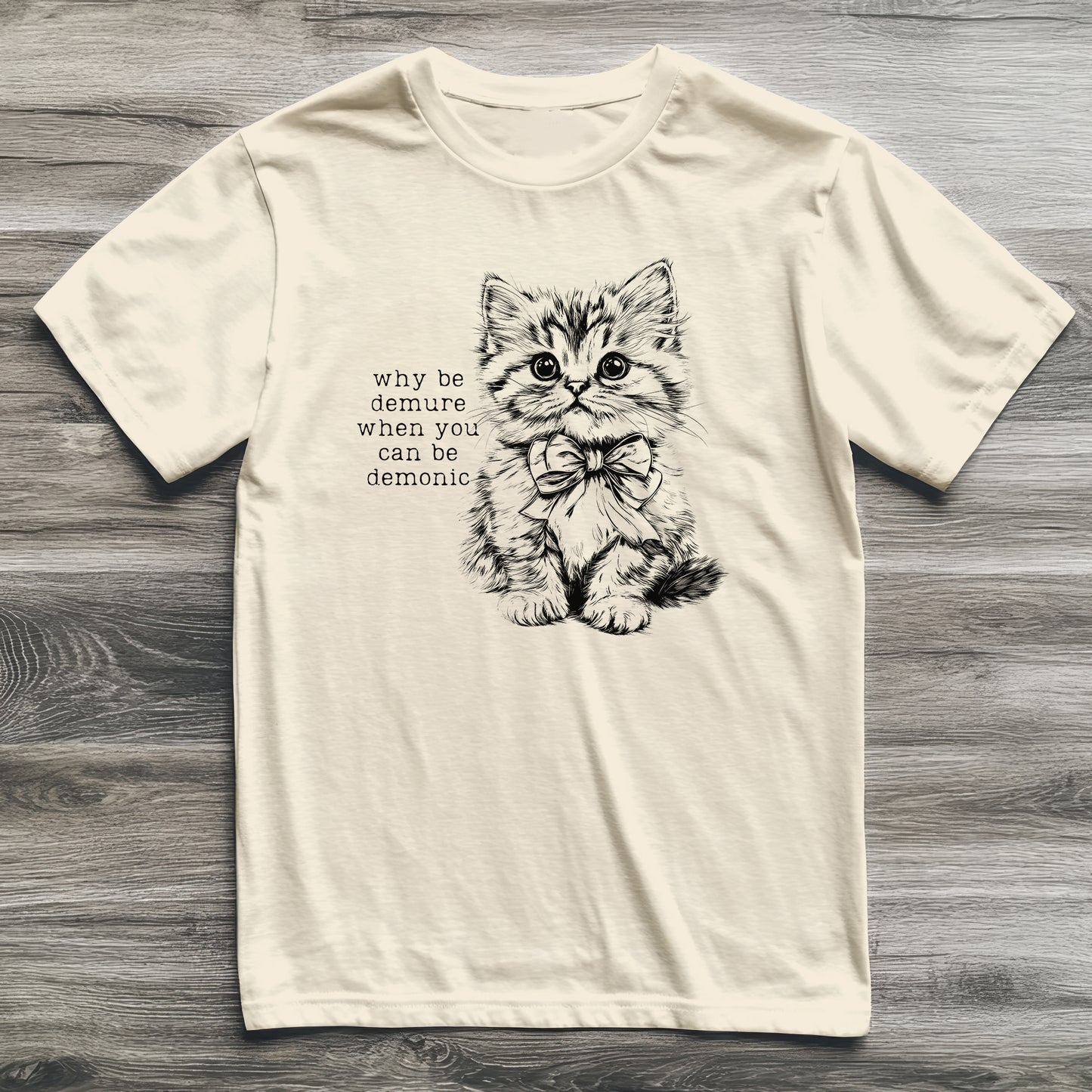 Demure & Demonic Cat T-Shirt