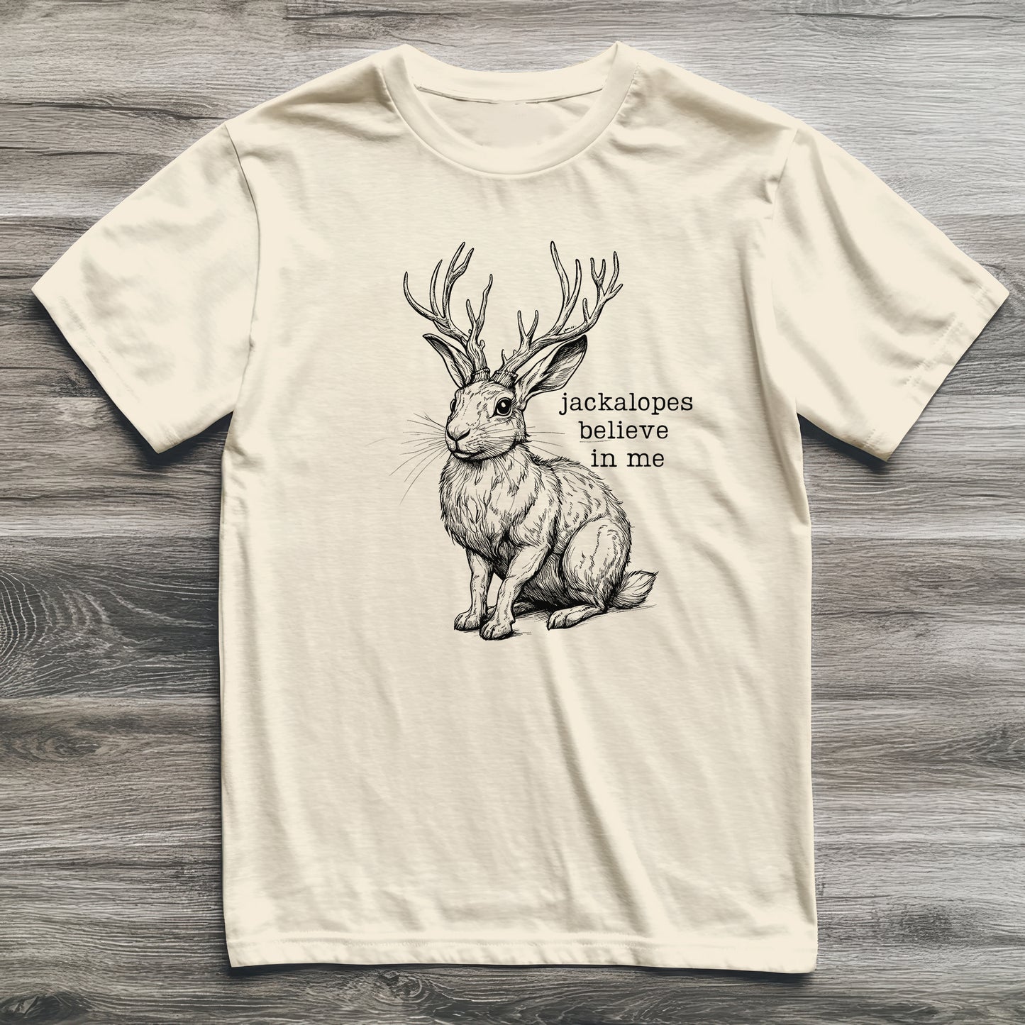 Jackalope Believes In Me Cryptid T-Shirt