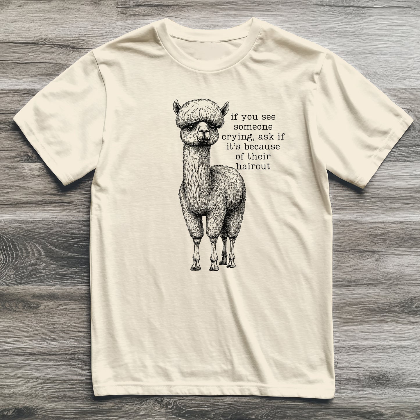 Bad Haircut Llama T-Shirt