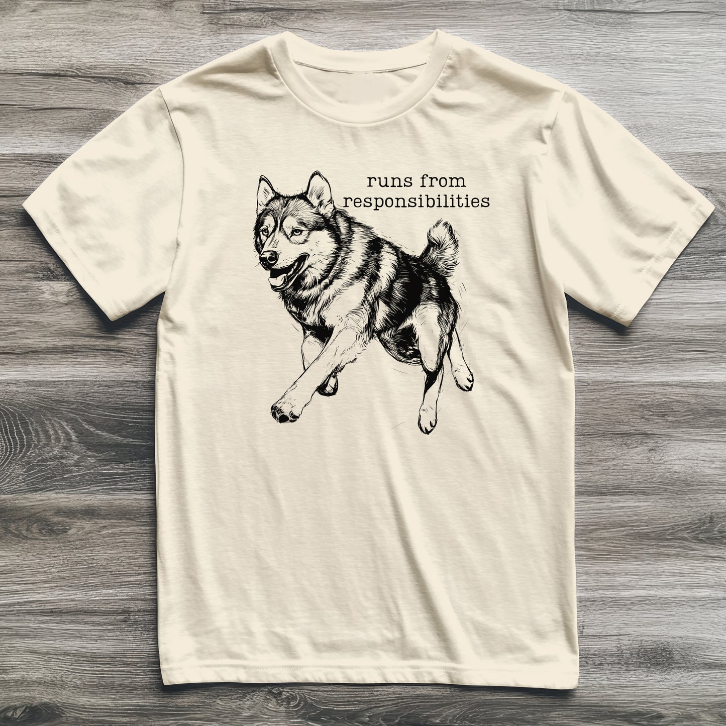 Runs From Responsibilities Husky T-Shirt
