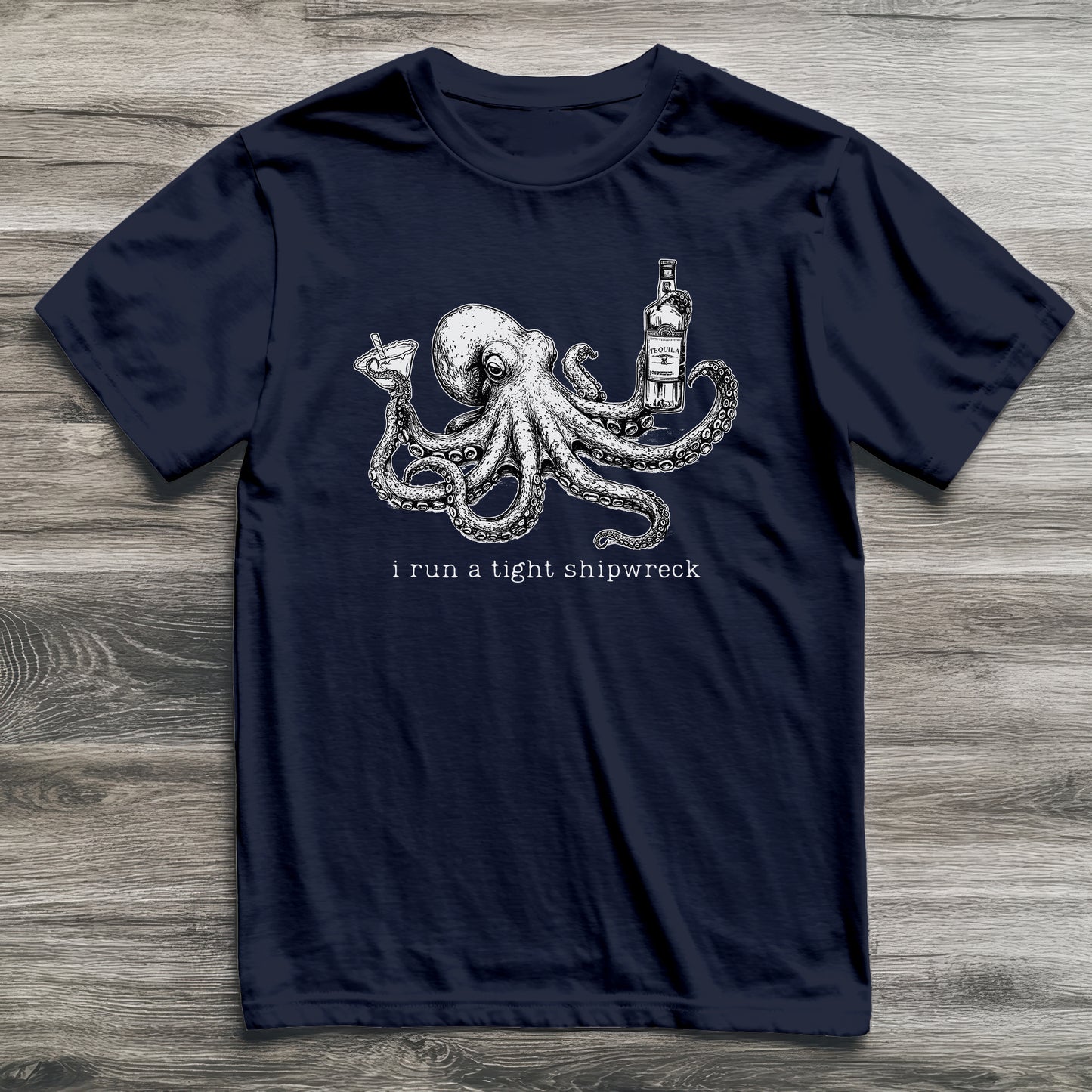 Tight Shipwreck Octopus T-Shirt