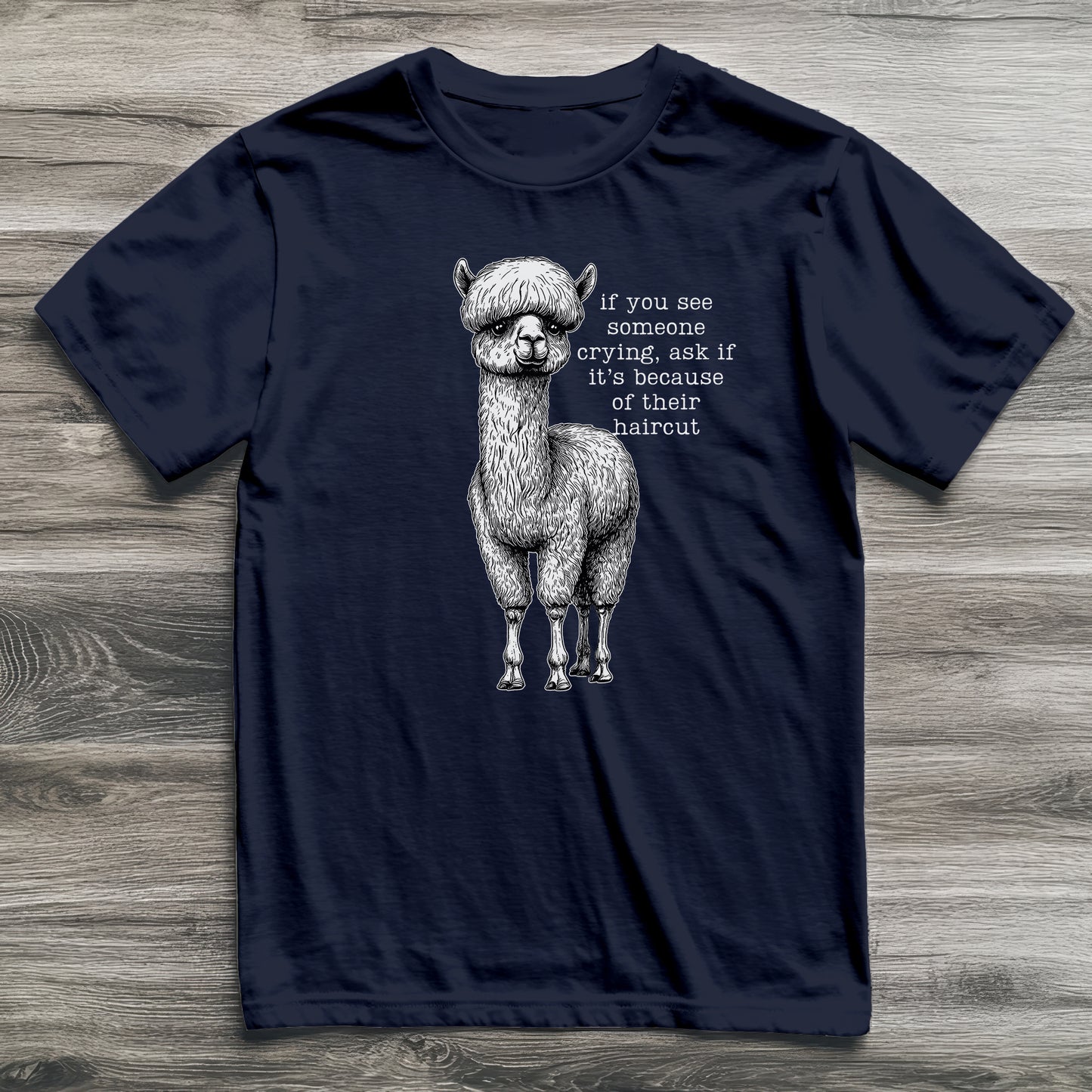 Bad Haircut Llama T-Shirt