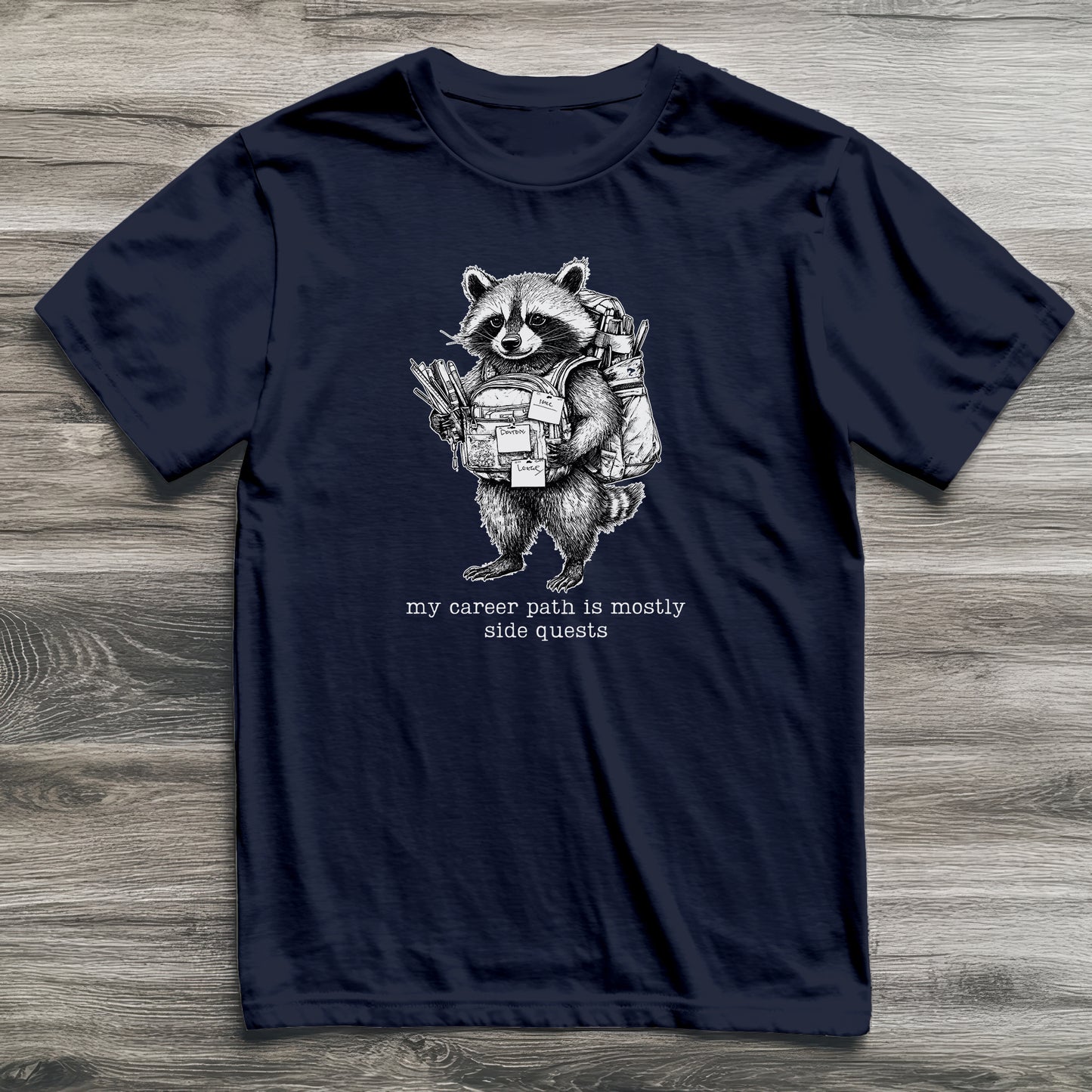 Side Quests Raccoon T-Shirt
