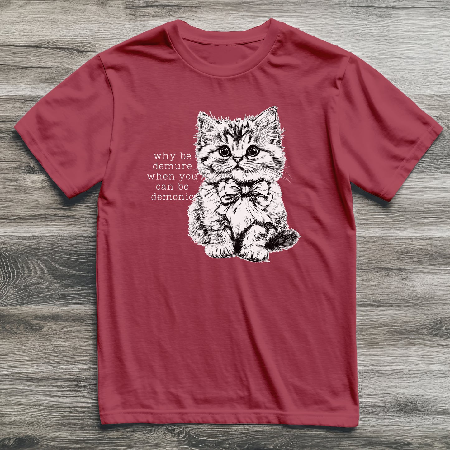 Demure & Demonic Cat T-Shirt