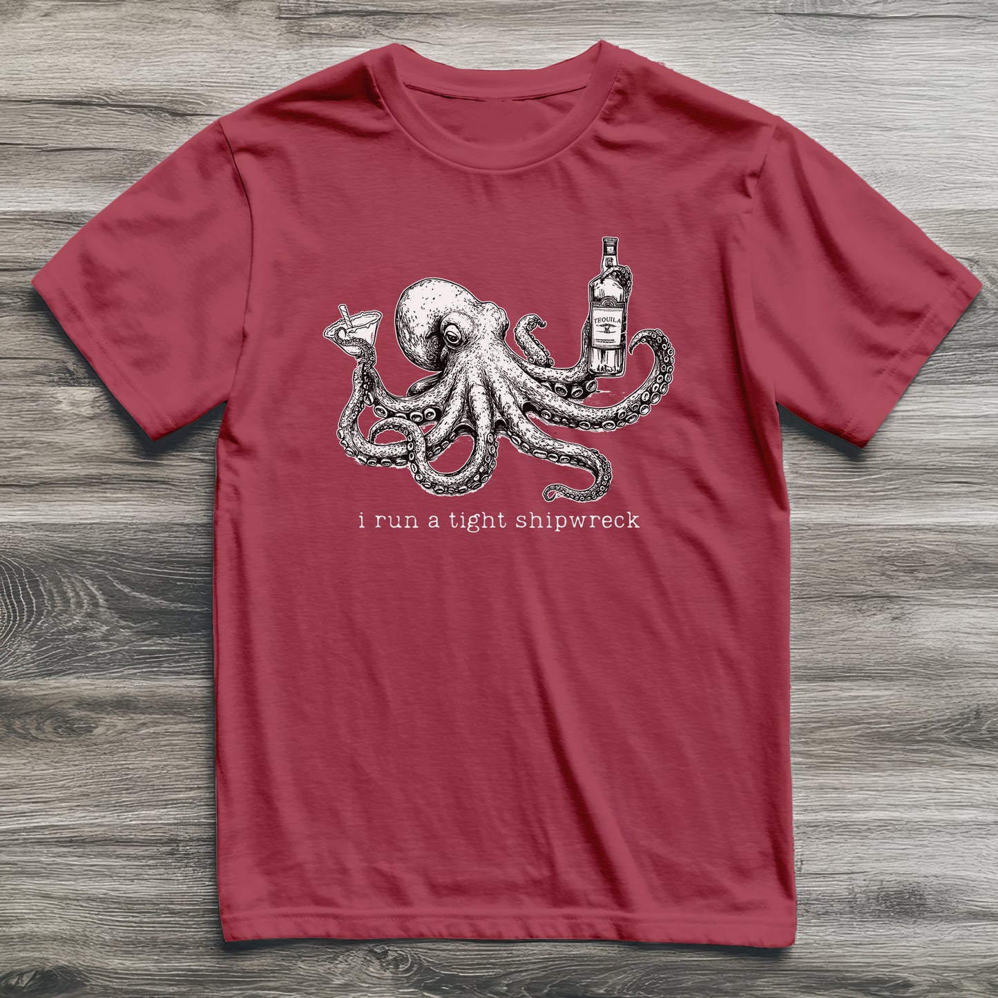 Tight Shipwreck Octopus T-Shirt