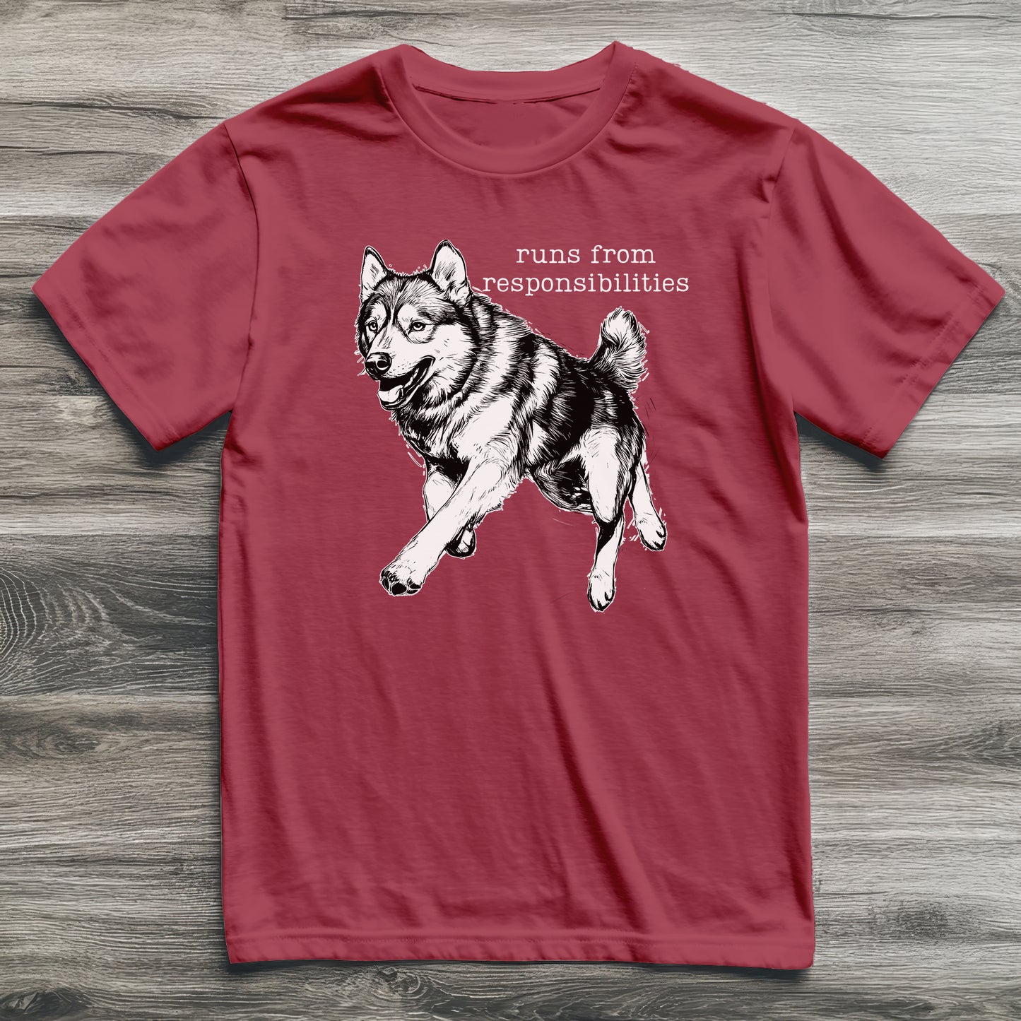 Runs From Responsibilities Husky T-Shirt
