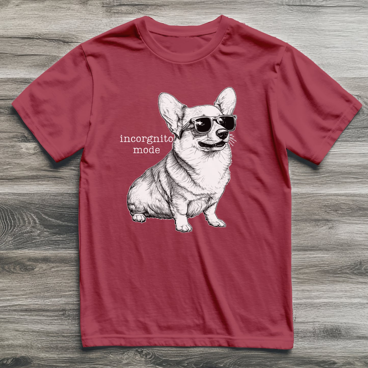 Incorgnito Mode Corgi T-Shirt