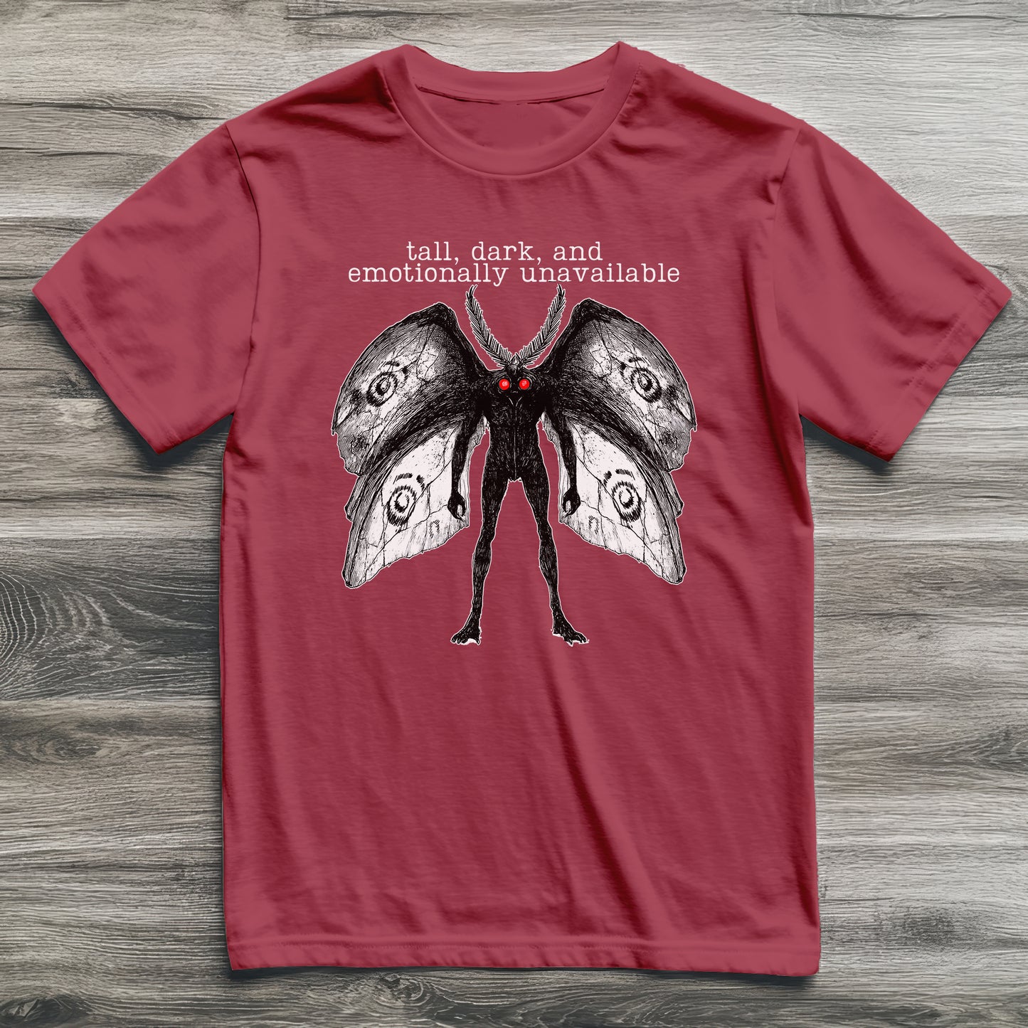 Mothman Emotionally Unavailable Cryptid T-Shirt