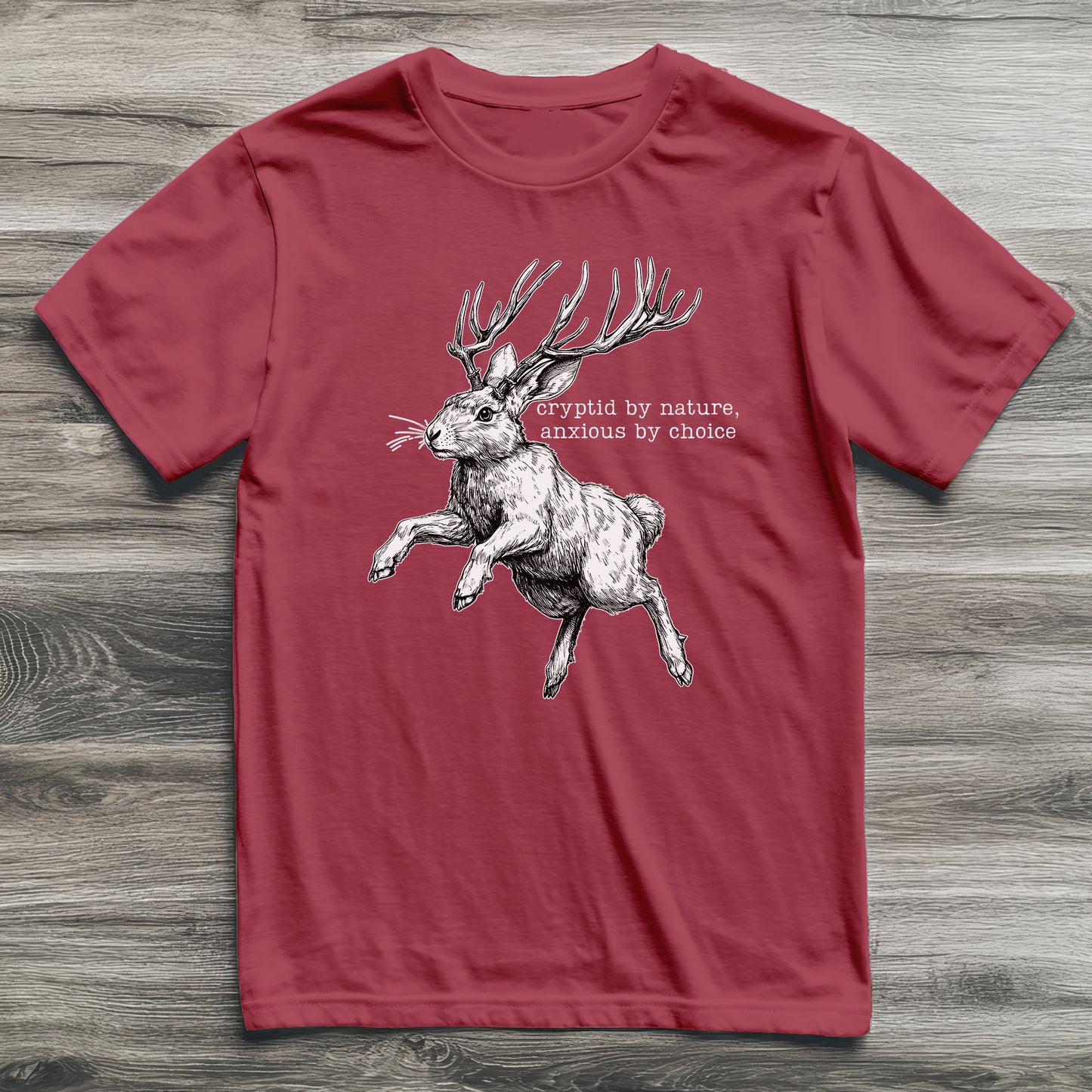 Jackalope Anxious By Choice Cryptid T-Shirt