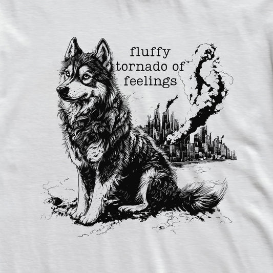Fluffy Tornado of Feelings Husky T-Shirt