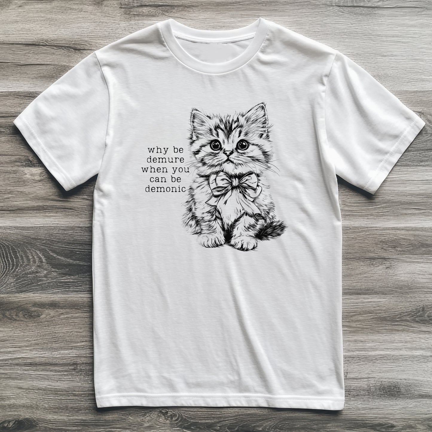 Demure & Demonic Cat T-Shirt