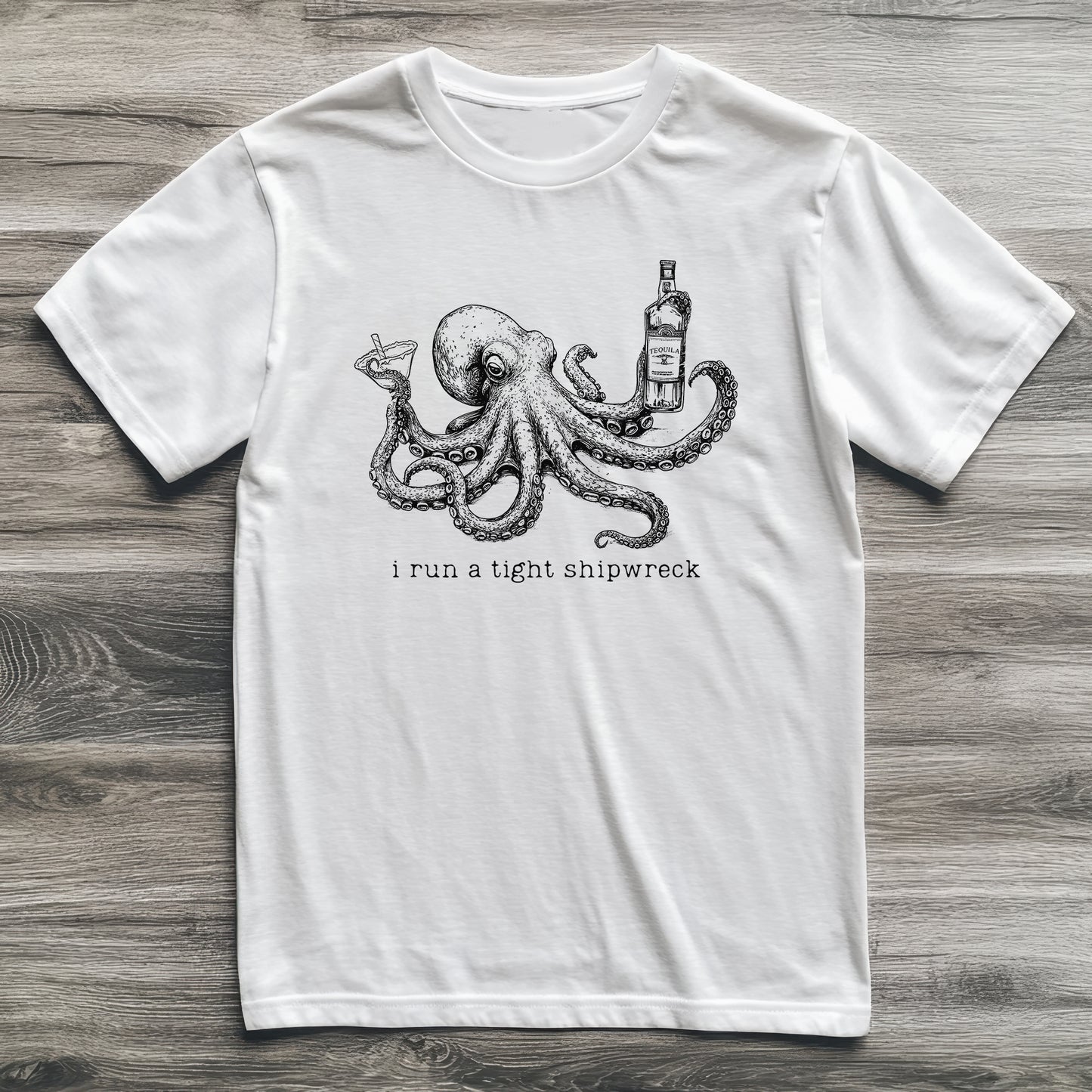 Tight Shipwreck Octopus T-Shirt