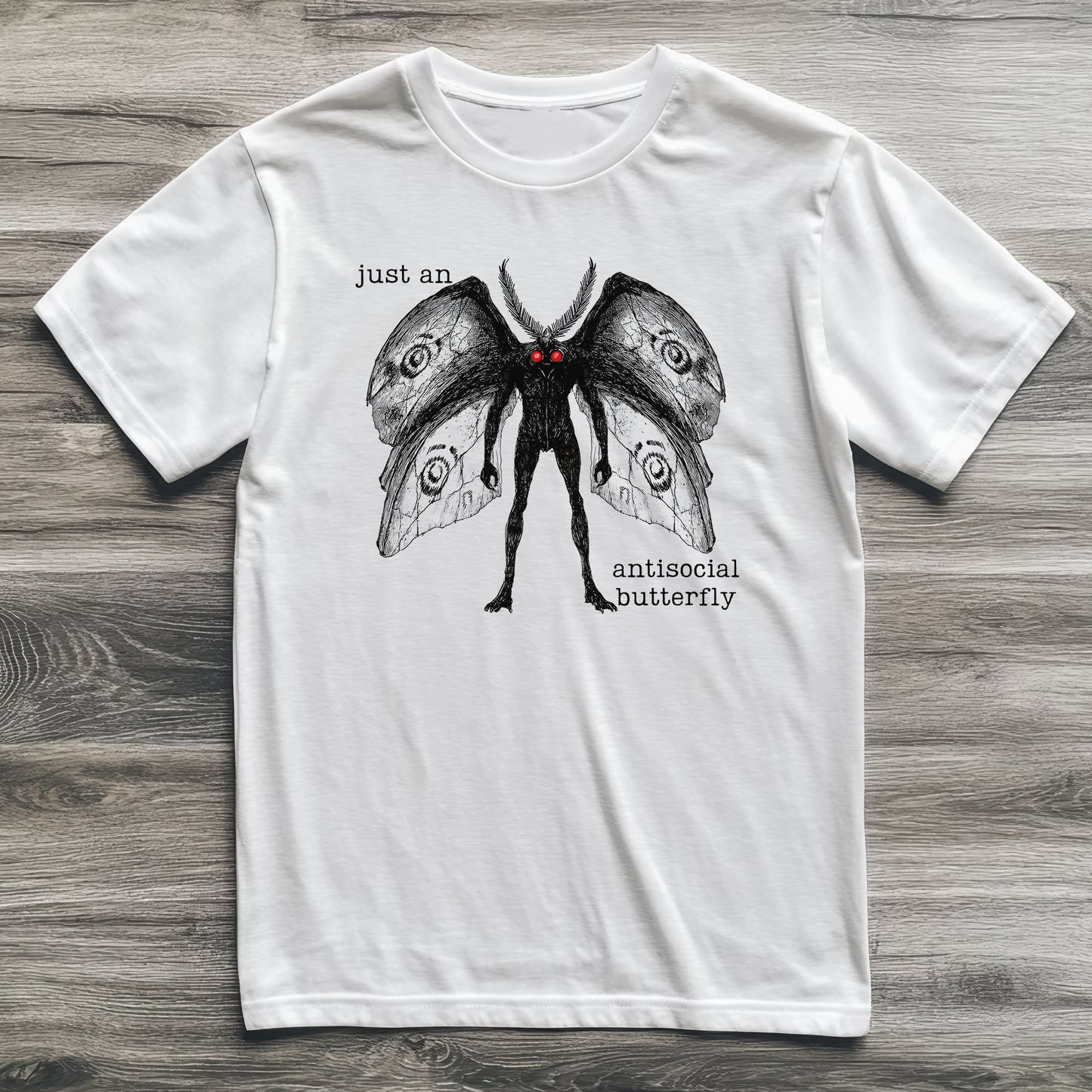 Mothman Antisocial Butterfly Cryptid T-Shirt