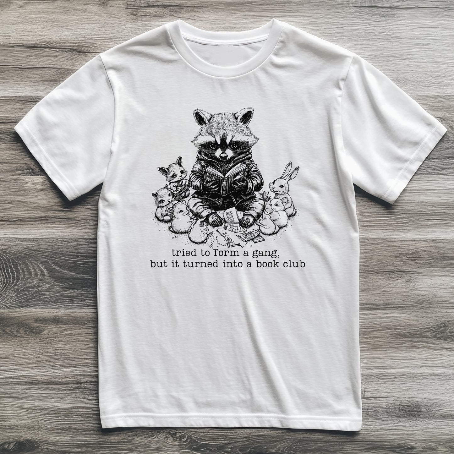 Reading Gang Raccoon T-Shirt