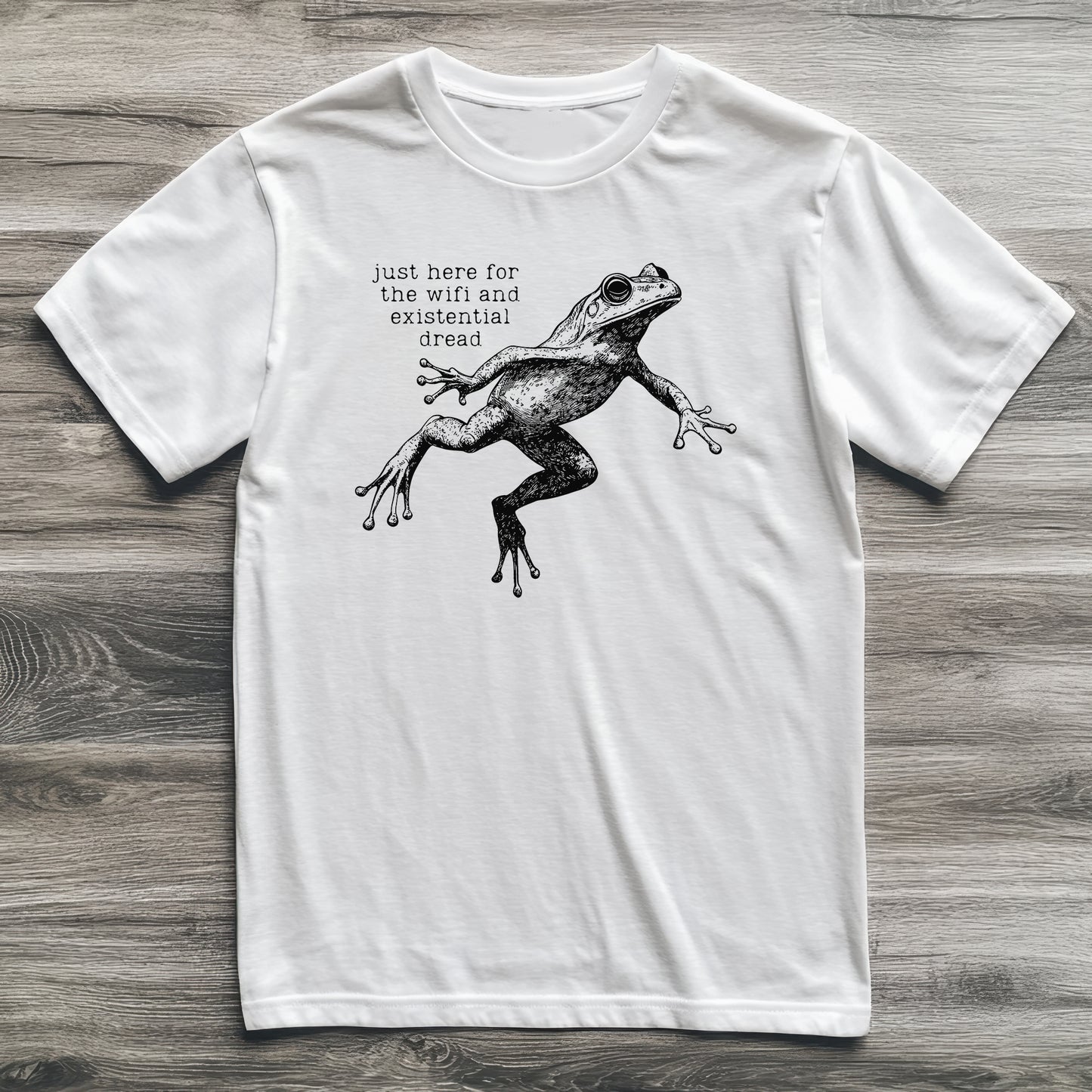 Here For The Wifi Frog T-Shirt