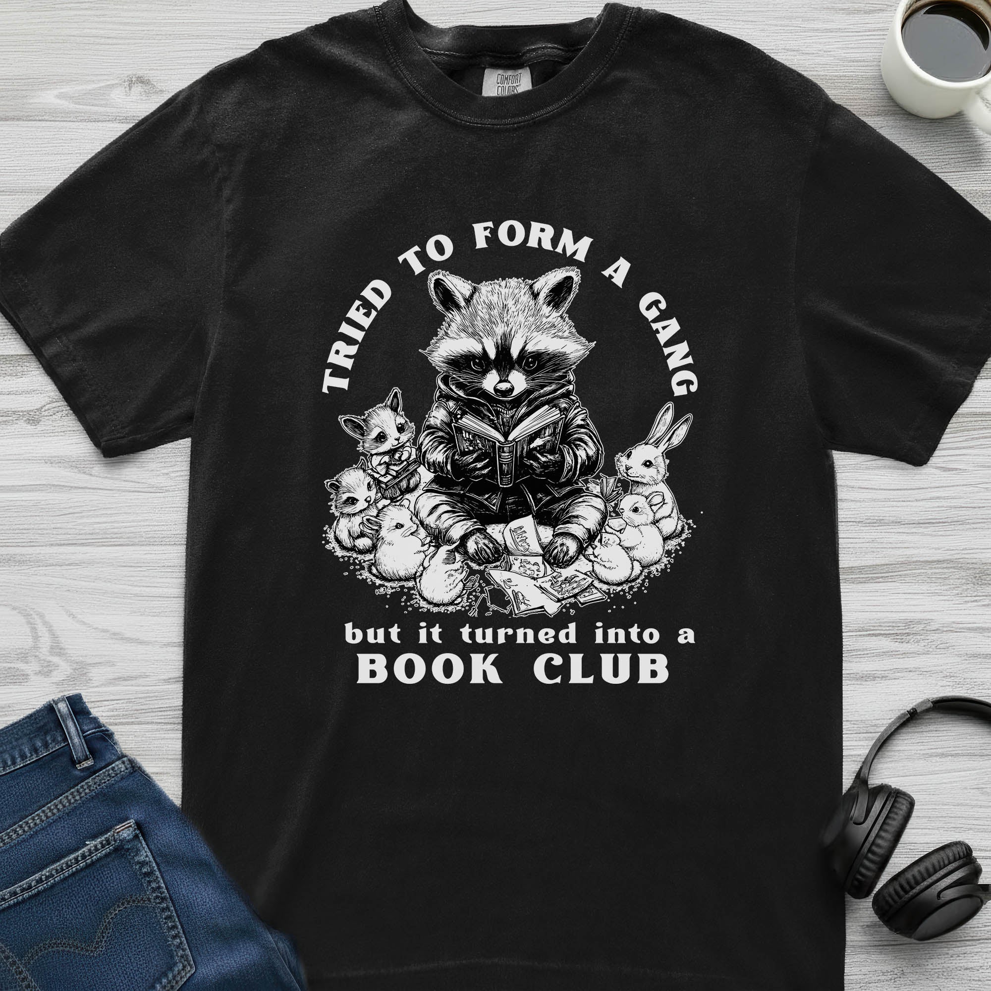 Reading Gang Raccoon T-Shirt