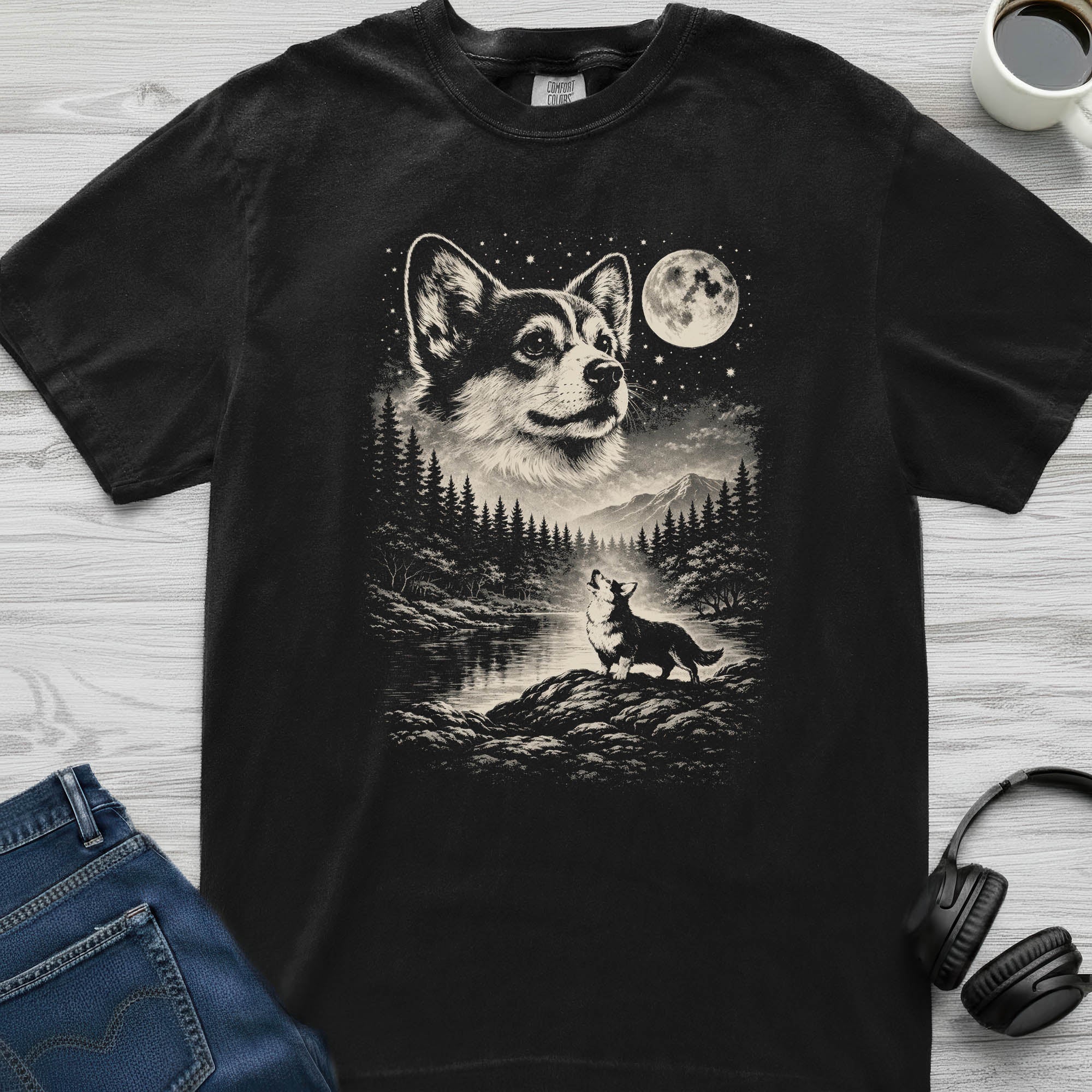 Corgi Moon T-Shirt