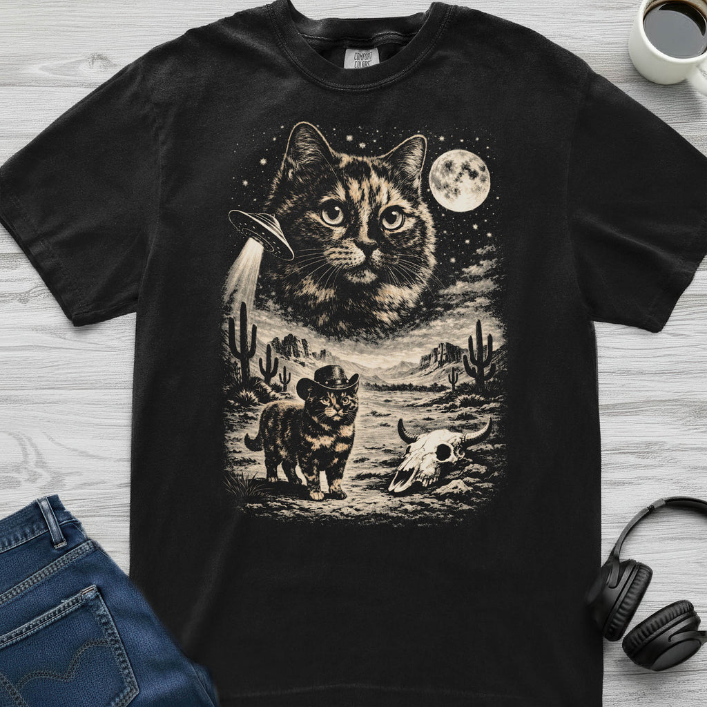 Tortoiseshell Cat Cowboy T-Shirt