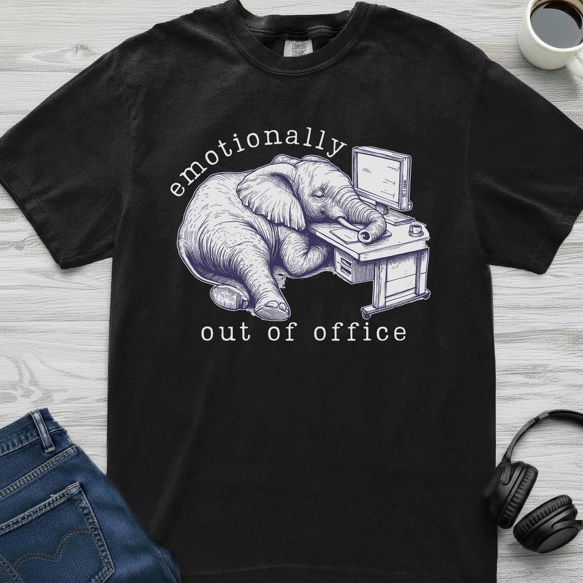 Emotionally OOO Elephant T-Shirt