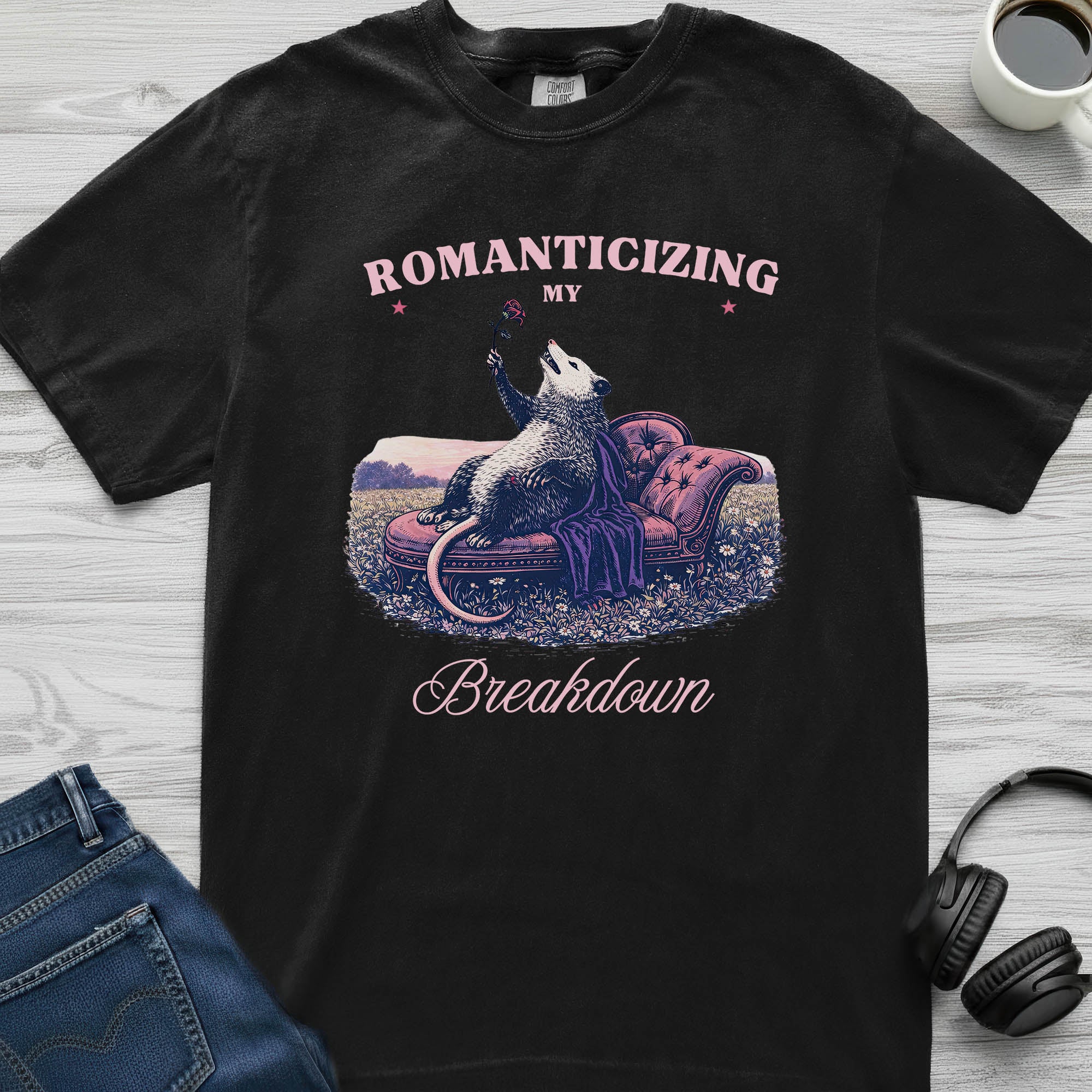 Romantic Breakdown Possum T-Shirt