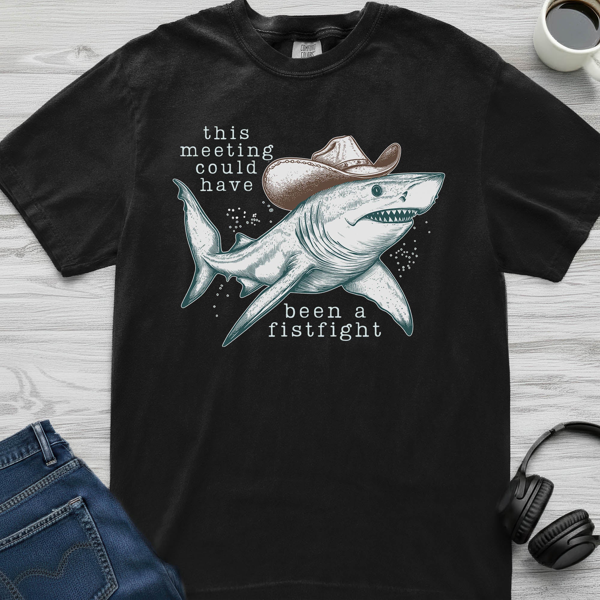 Meeting Fistfight Shark T-Shirt