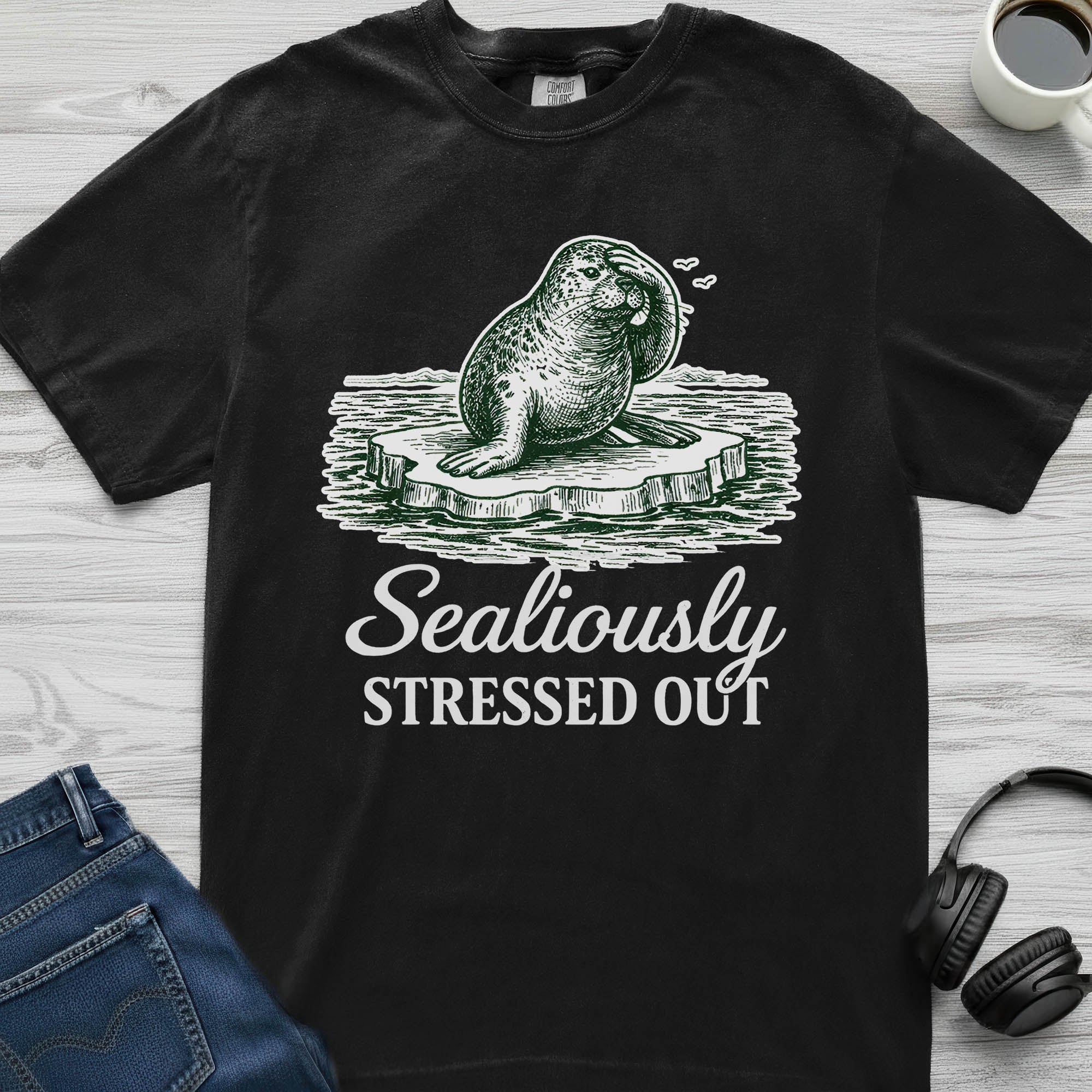 Stressed Out Seal T-Shirt
