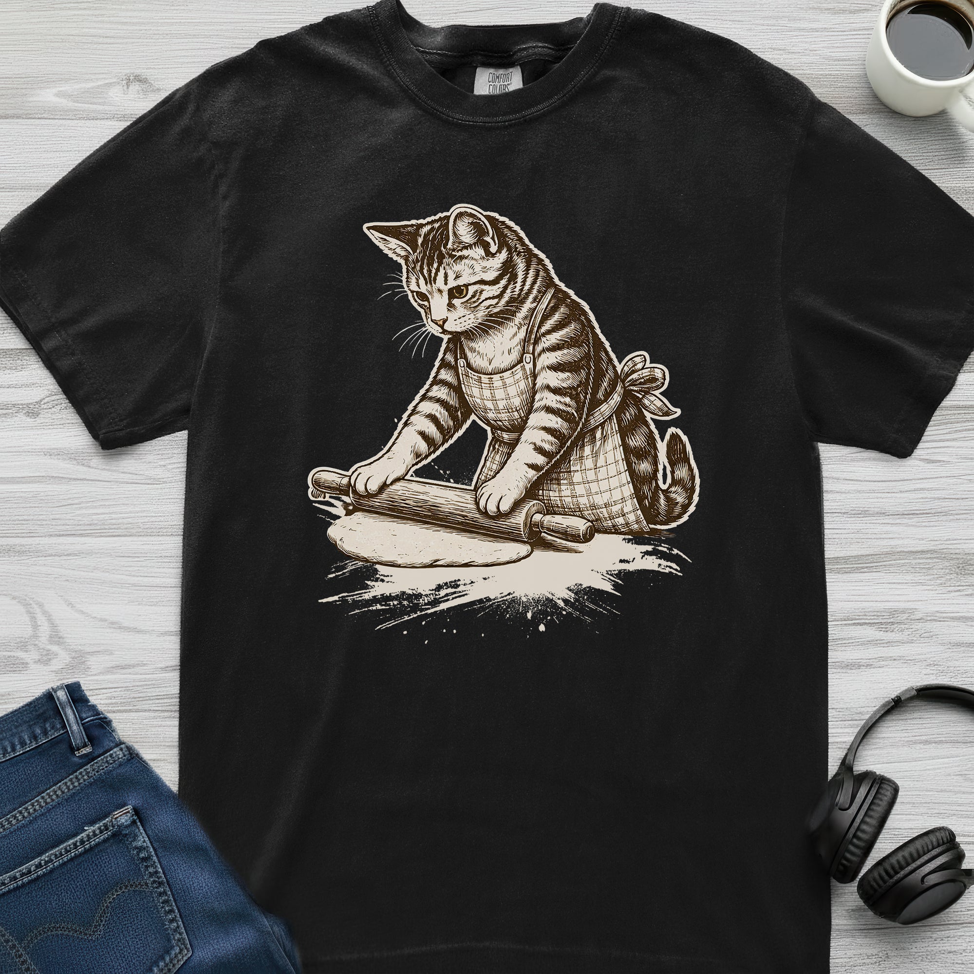 Rolling Dough Cat T-Shirt
