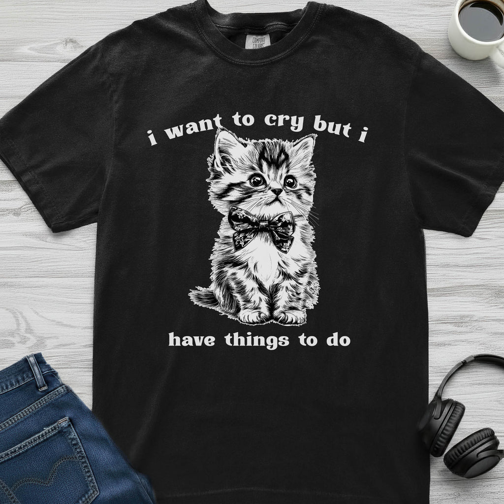 Want To Cry Cat T-Shirt