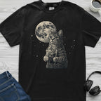 Iced Coffee Moon Cat T-Shirt