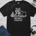 Emotionally Clocked Out Cat T-Shirt