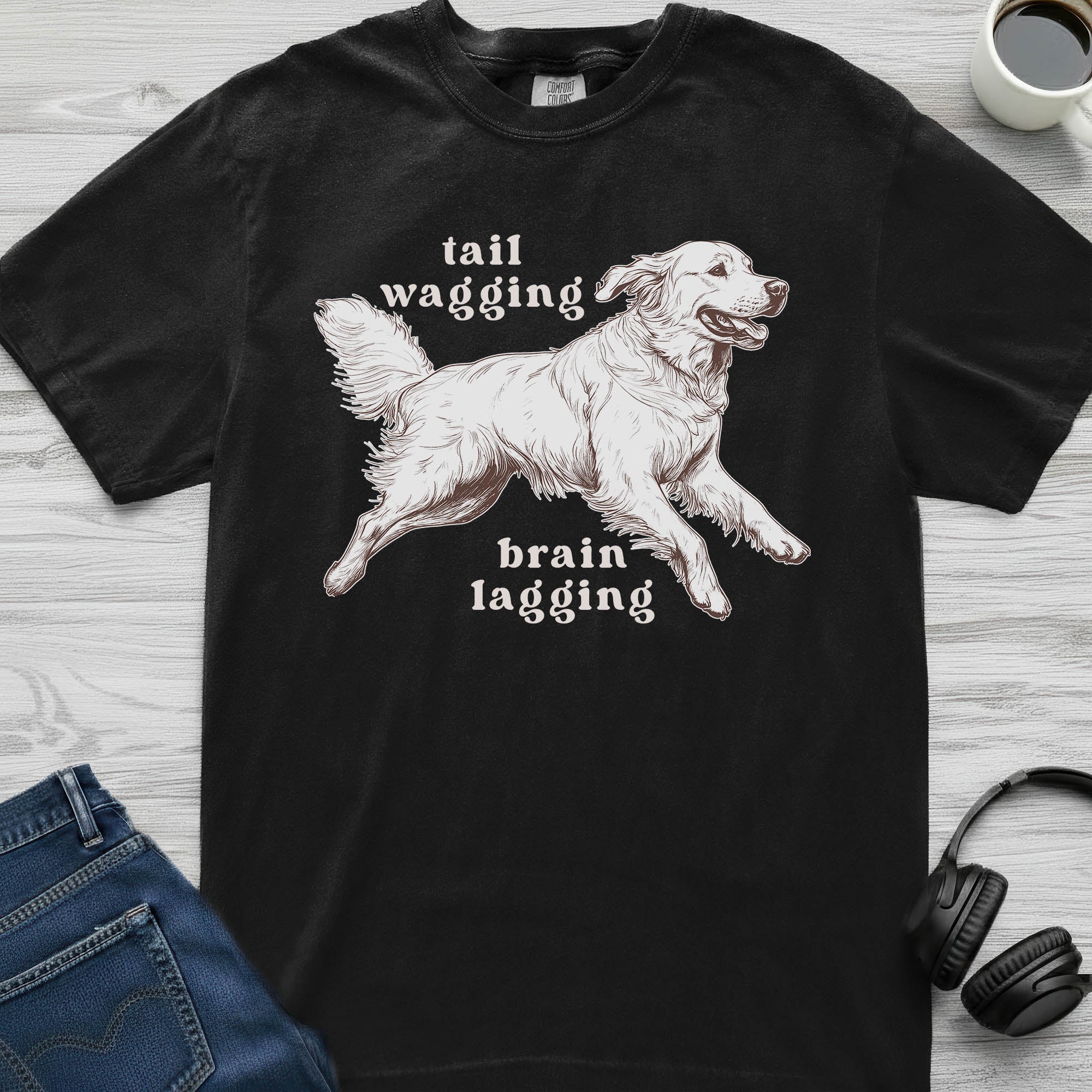 Brain Lagging Golden Retriever T-Shirt