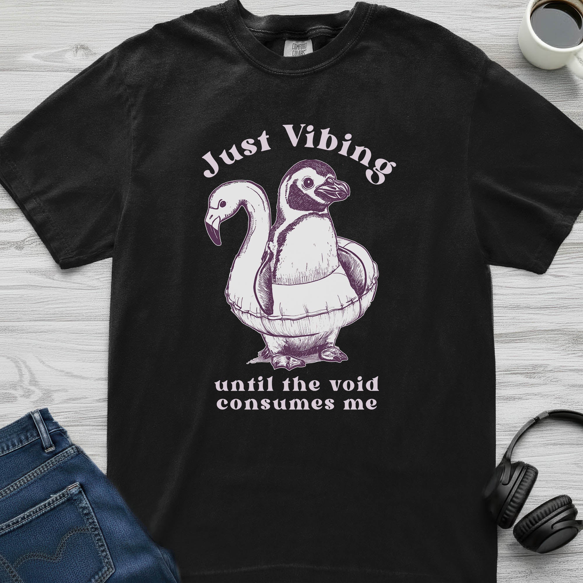 Vibes and Voids Penguin T-Shirt