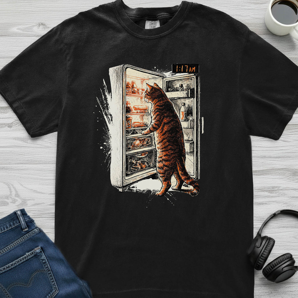 Night Snacks Cat T-Shirt