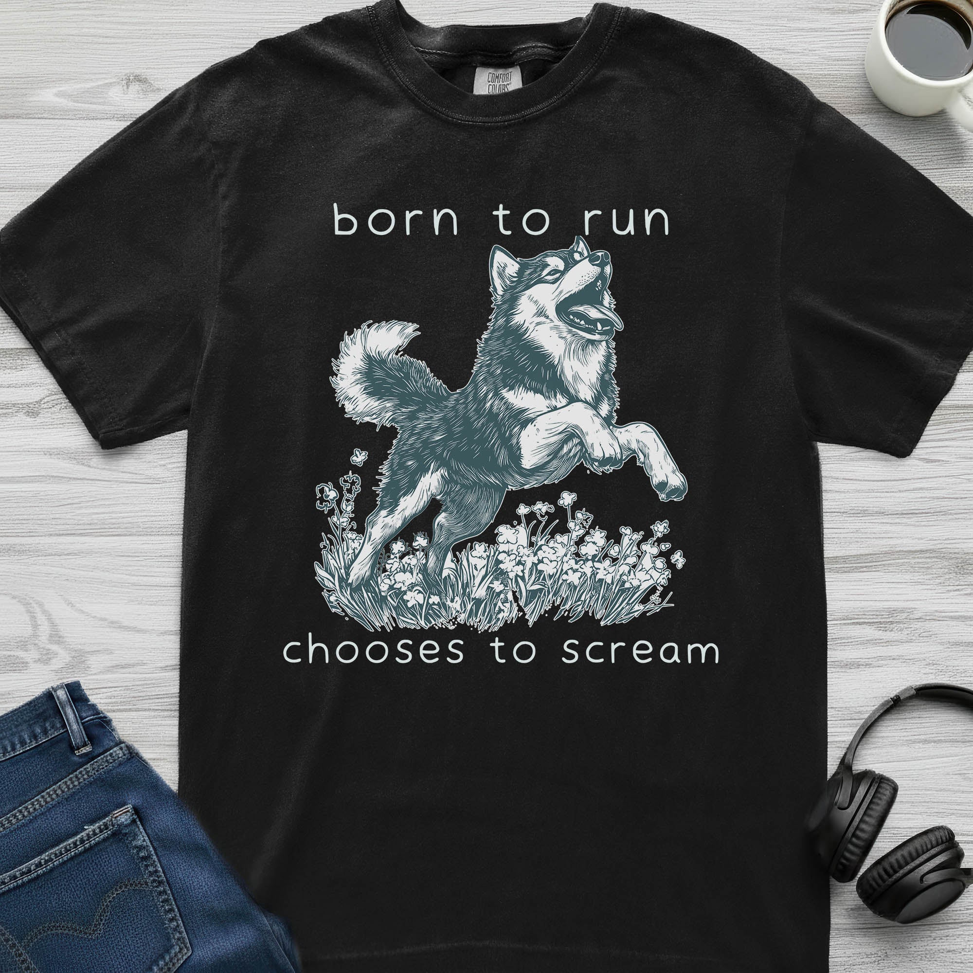 Born To Run Husky T-Shirt