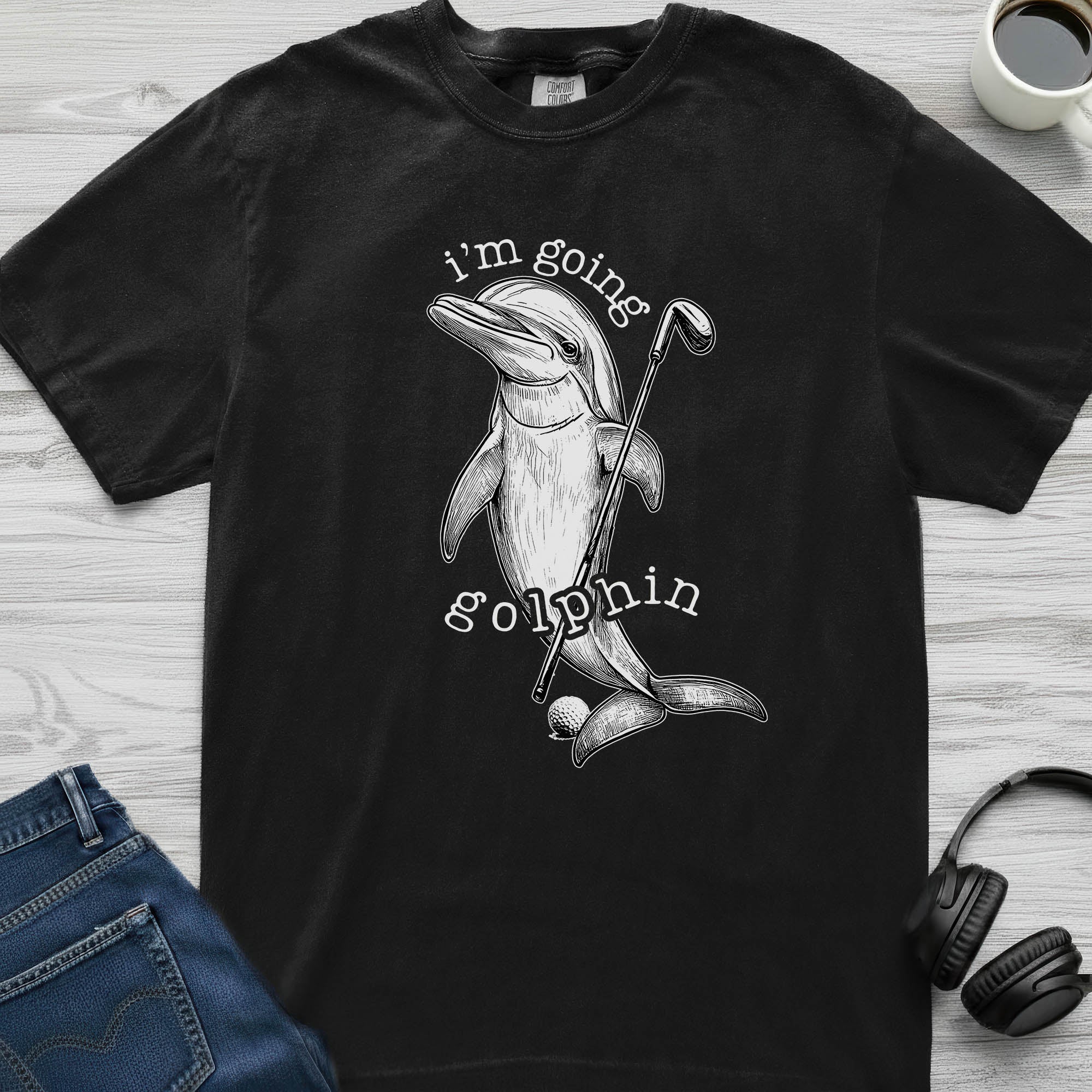 Golfing Dolphin T-Shirt