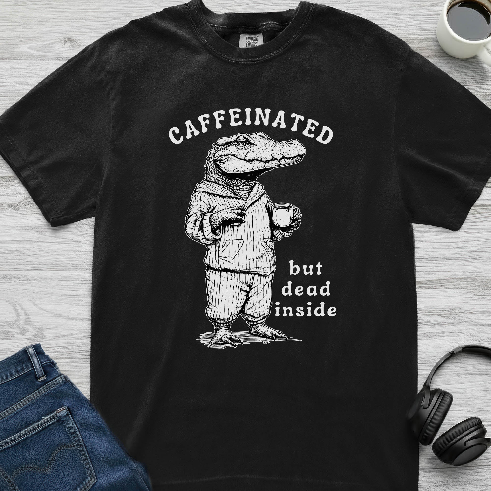 Caffeinated Crocodile T-Shirt