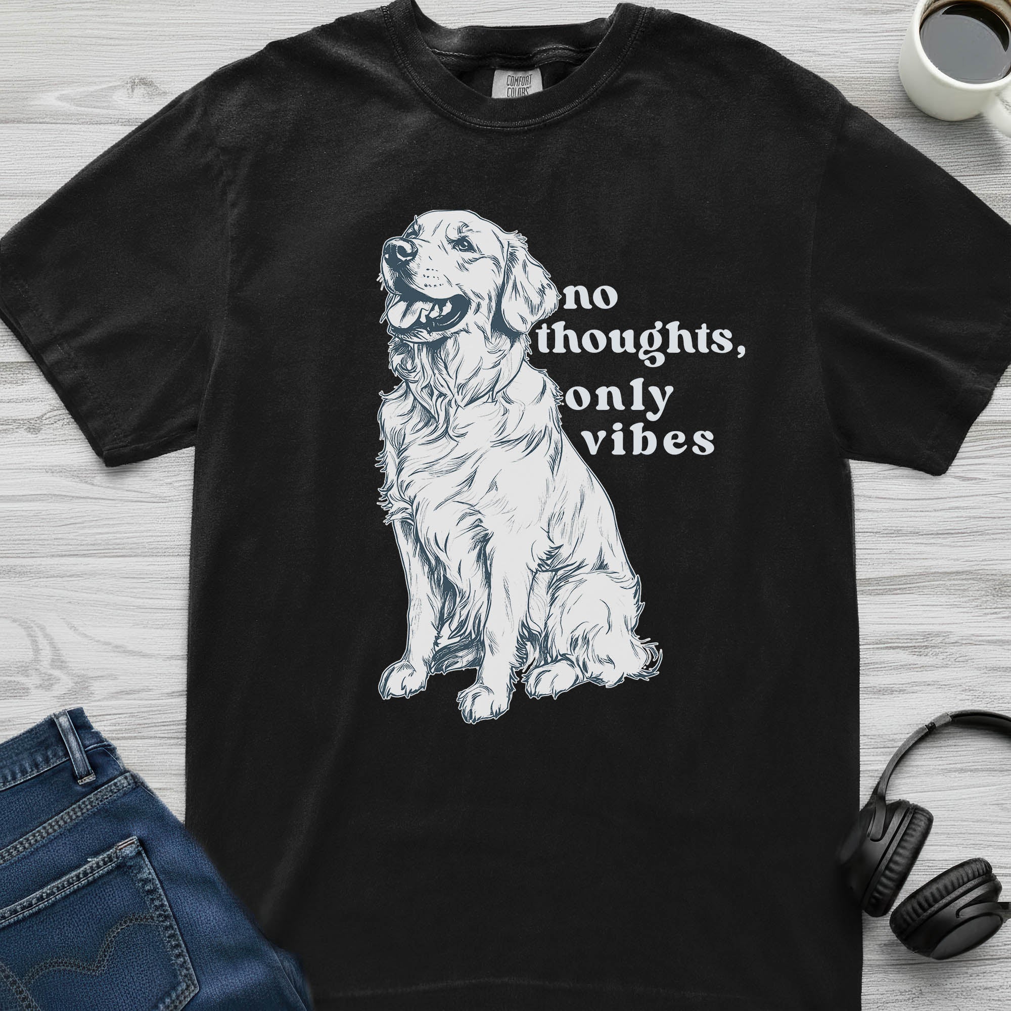 No Thoughts Golden Retriever T-Shirt